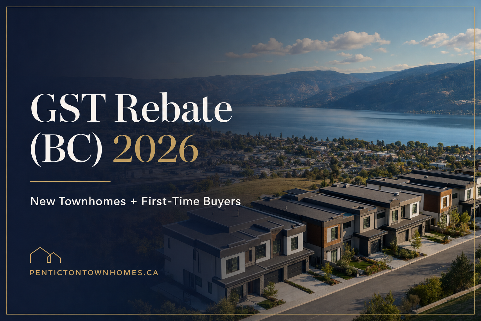 Penticton new townhome exterior in warm spring light