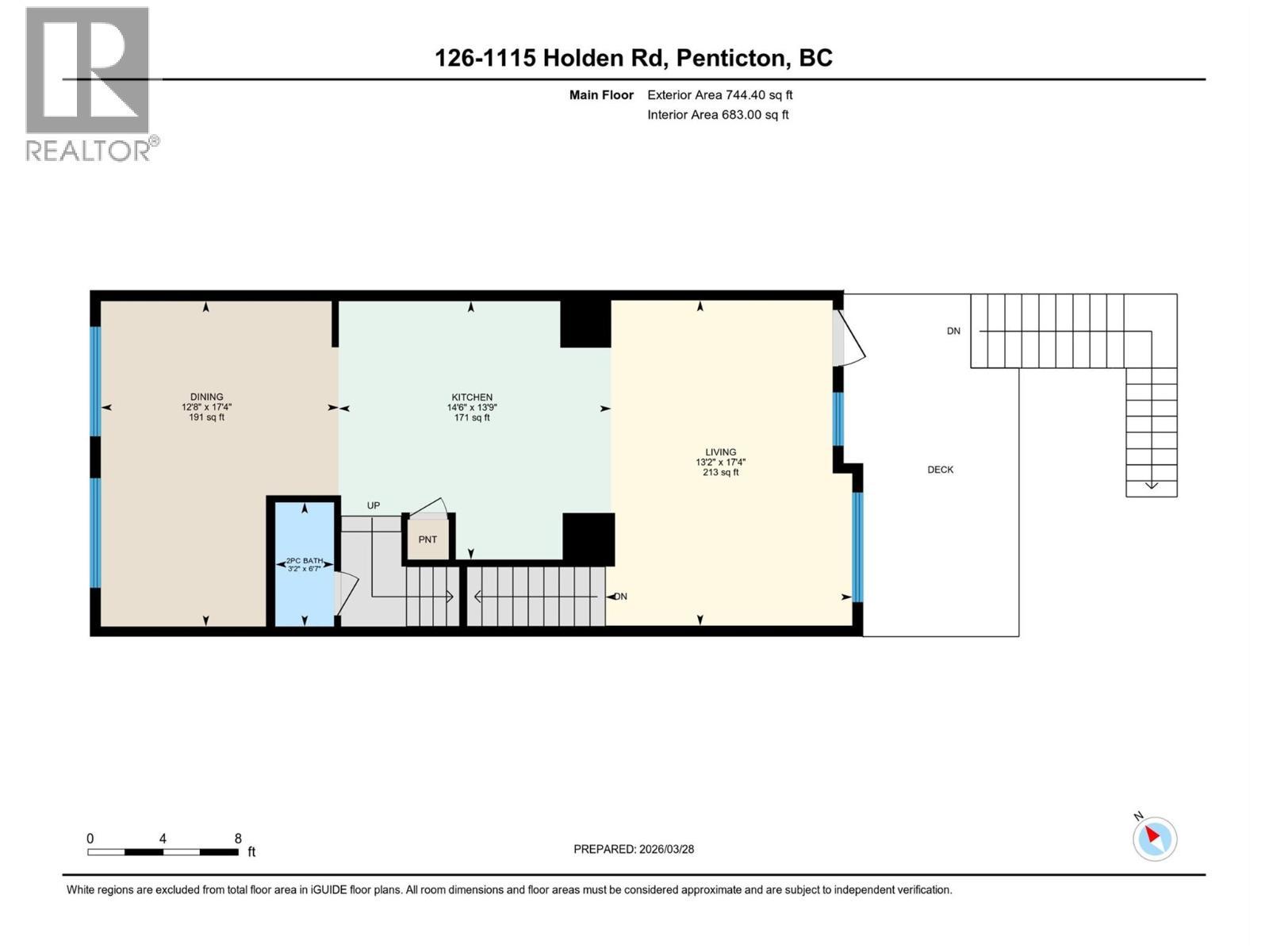 Unit 126 at Sendero Gate, 1115 Holden Road, Penticton — main-level floor plan
