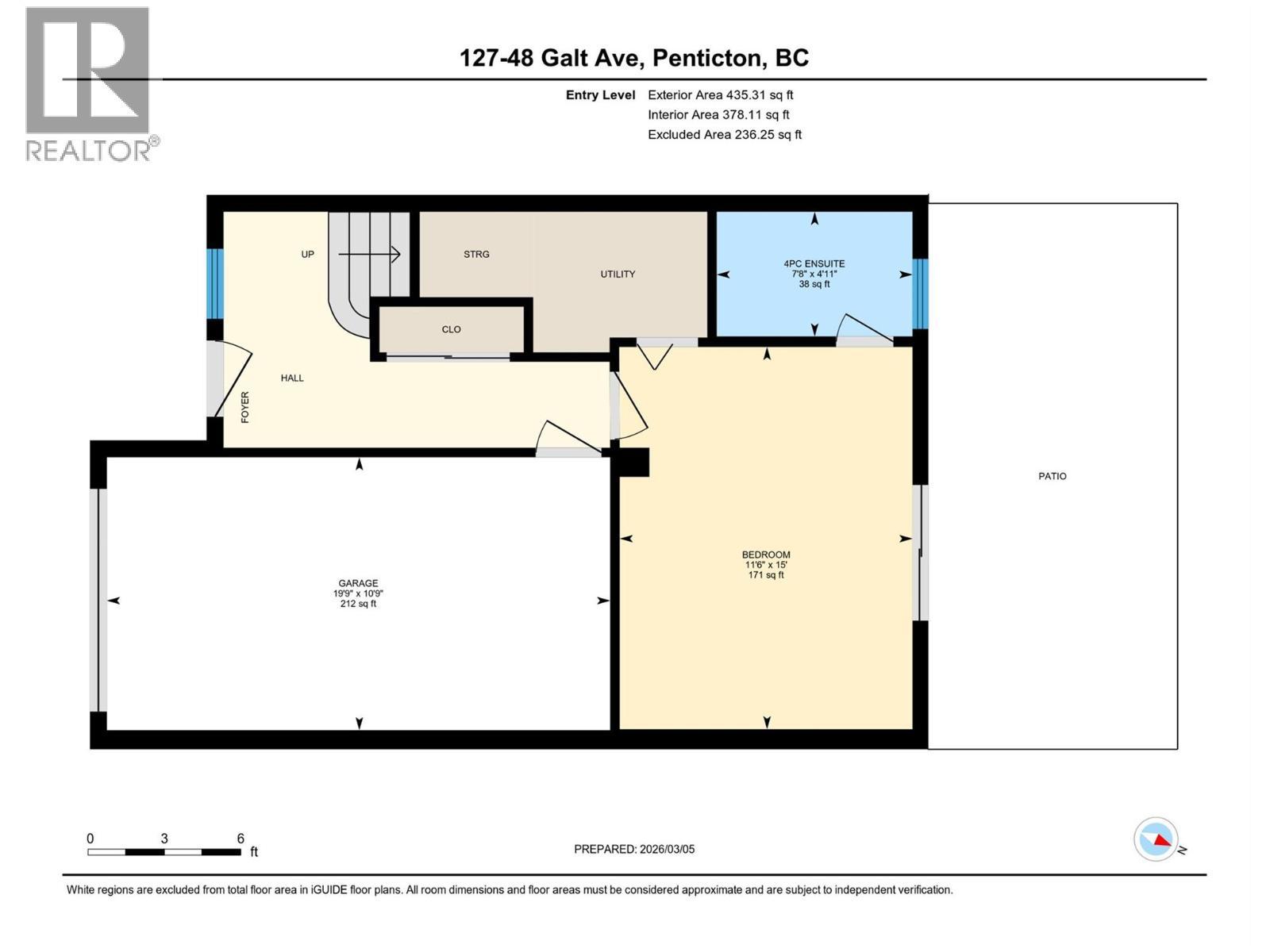 Unit 127 at Somerset Court, 48 Galt Avenue, Penticton — lower-level floor plan