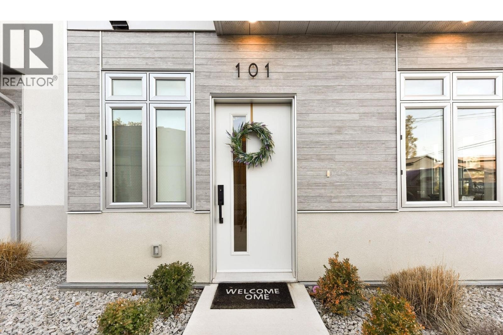 Unit 101 at The Artisan on Lee, 222 Lee Avenue, Penticton — front entrance