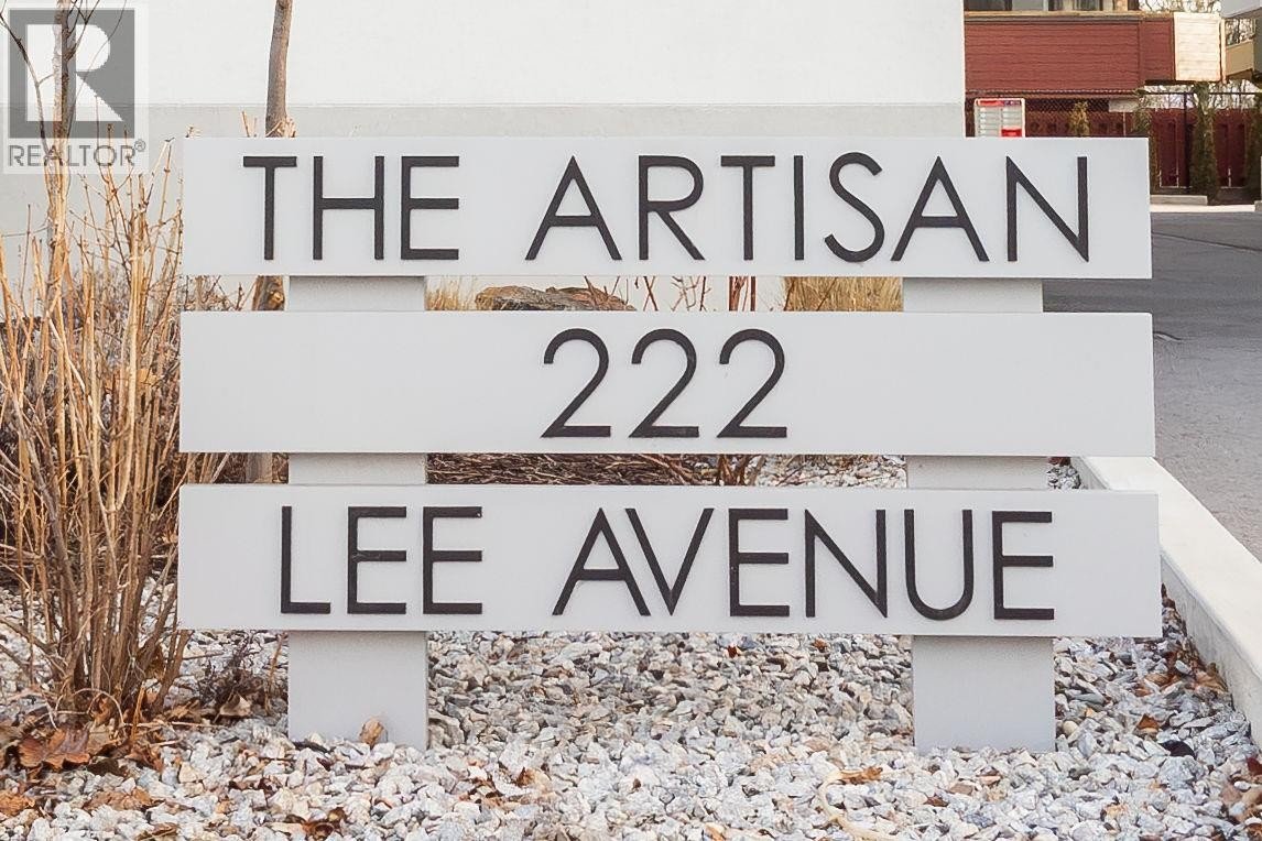 Unit 101 at The Artisan on Lee, 222 Lee Avenue, Penticton — complex sign