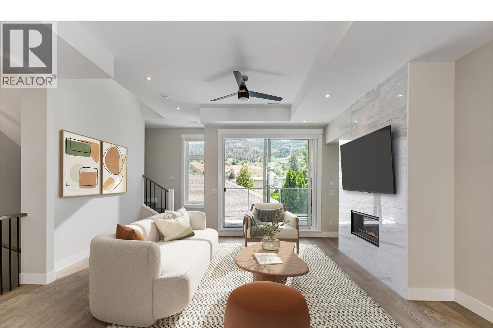 Unit 103 at The Artisan on Lee, 222 Lee Avenue, Penticton — living room