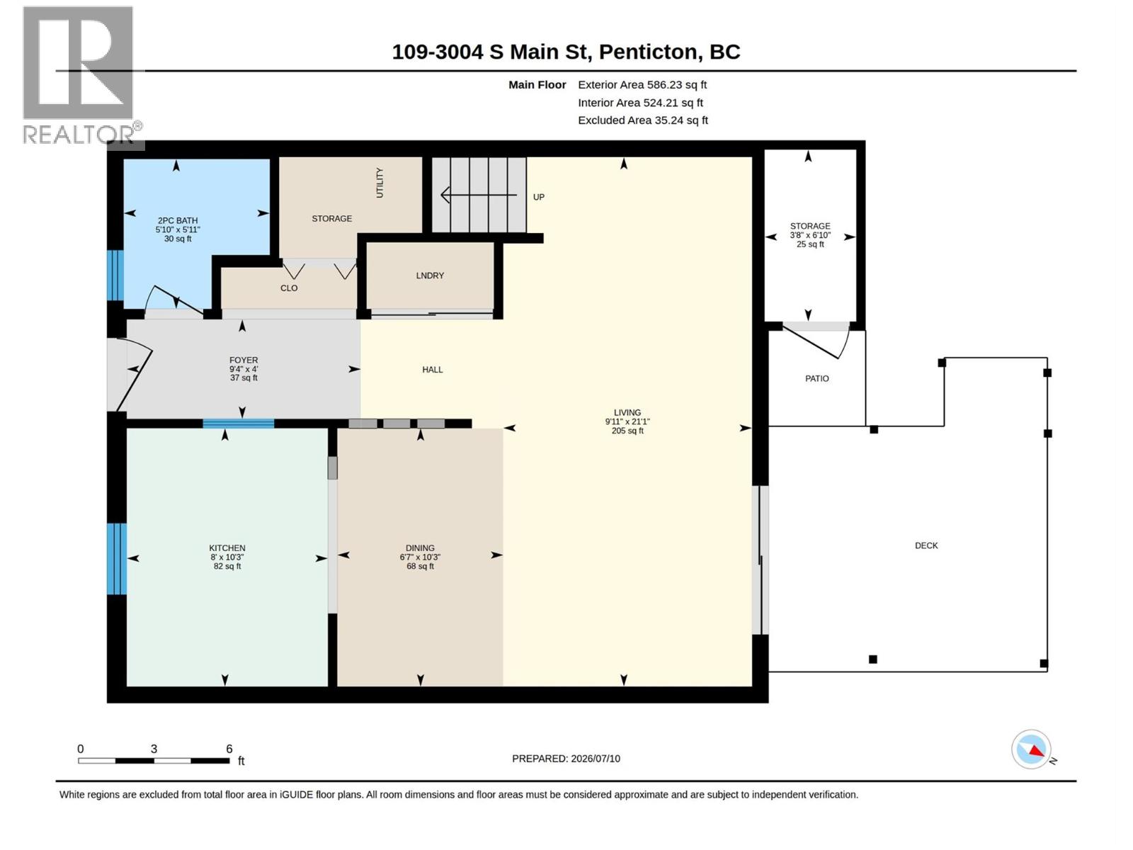 109 3004 South Main Street, Penticton — main-level floor plan