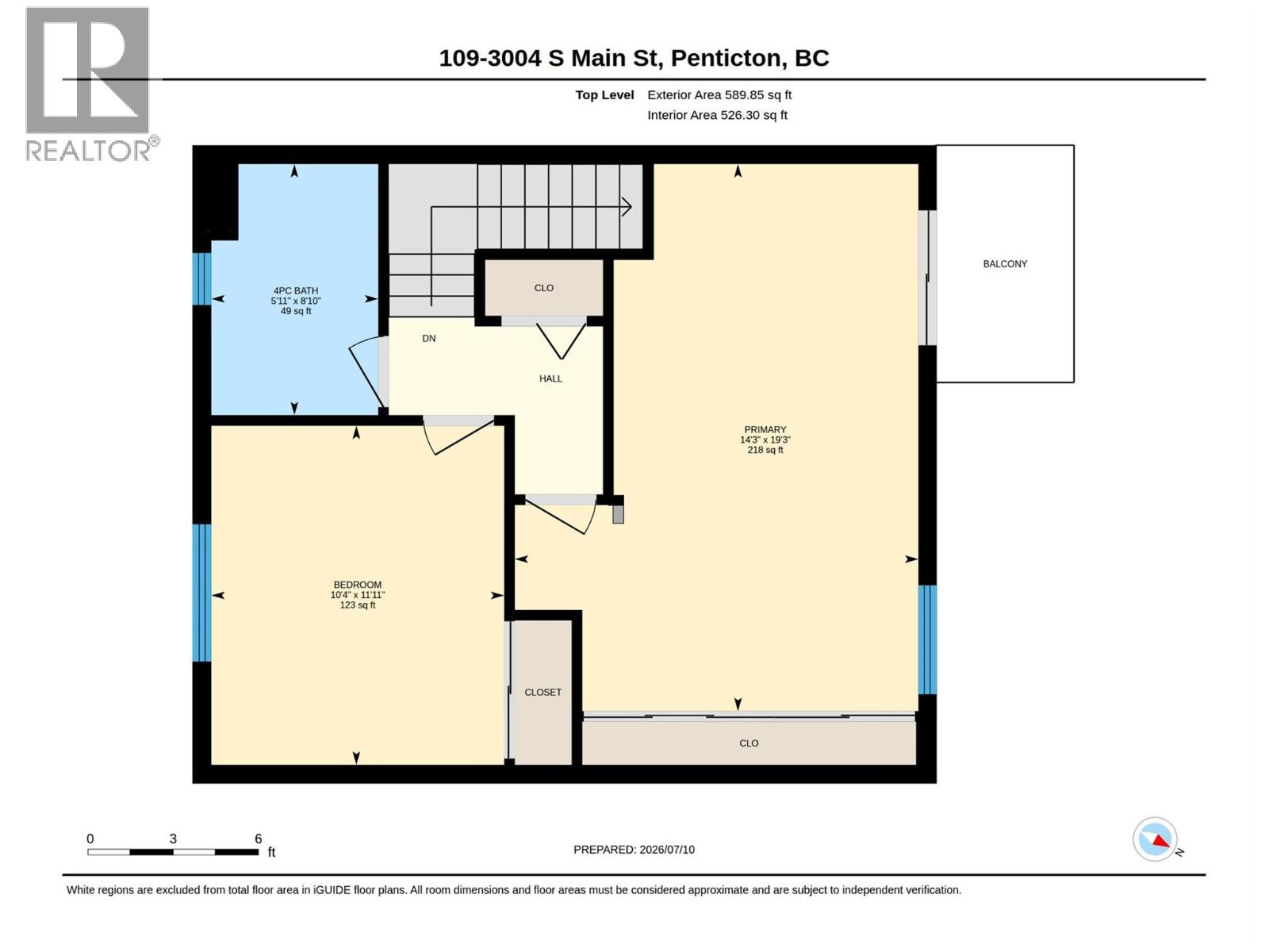 109 3004 South Main Street, Penticton — upper-level floor plan