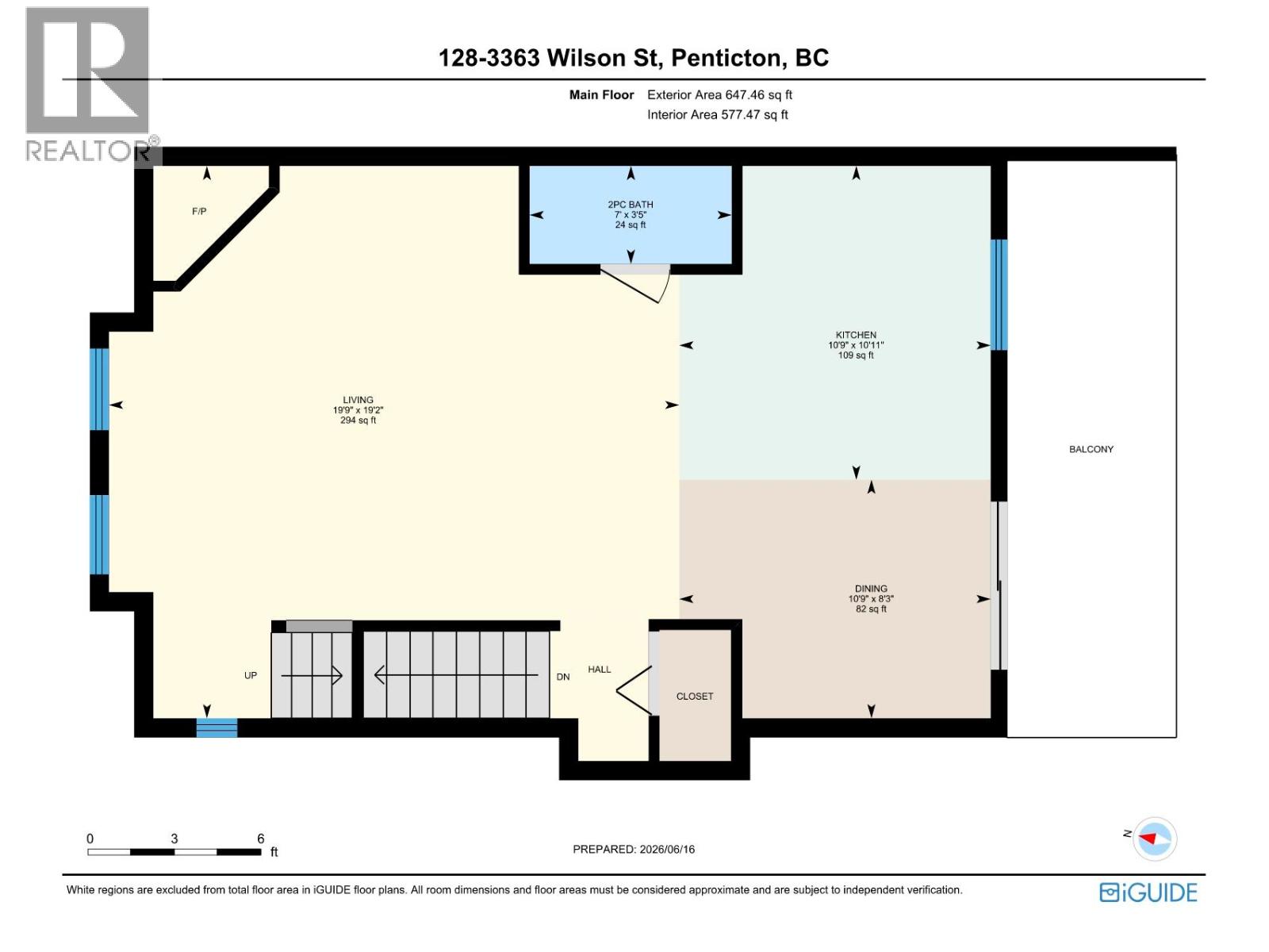 128 3363 Wilson Street, Penticton — main-level listing floor plan