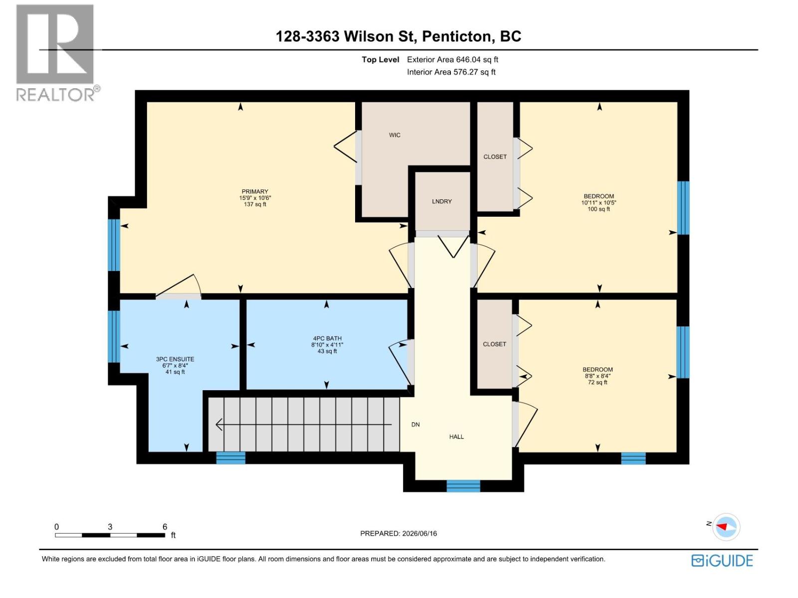 128 3363 Wilson Street, Penticton — upper-level listing floor plan