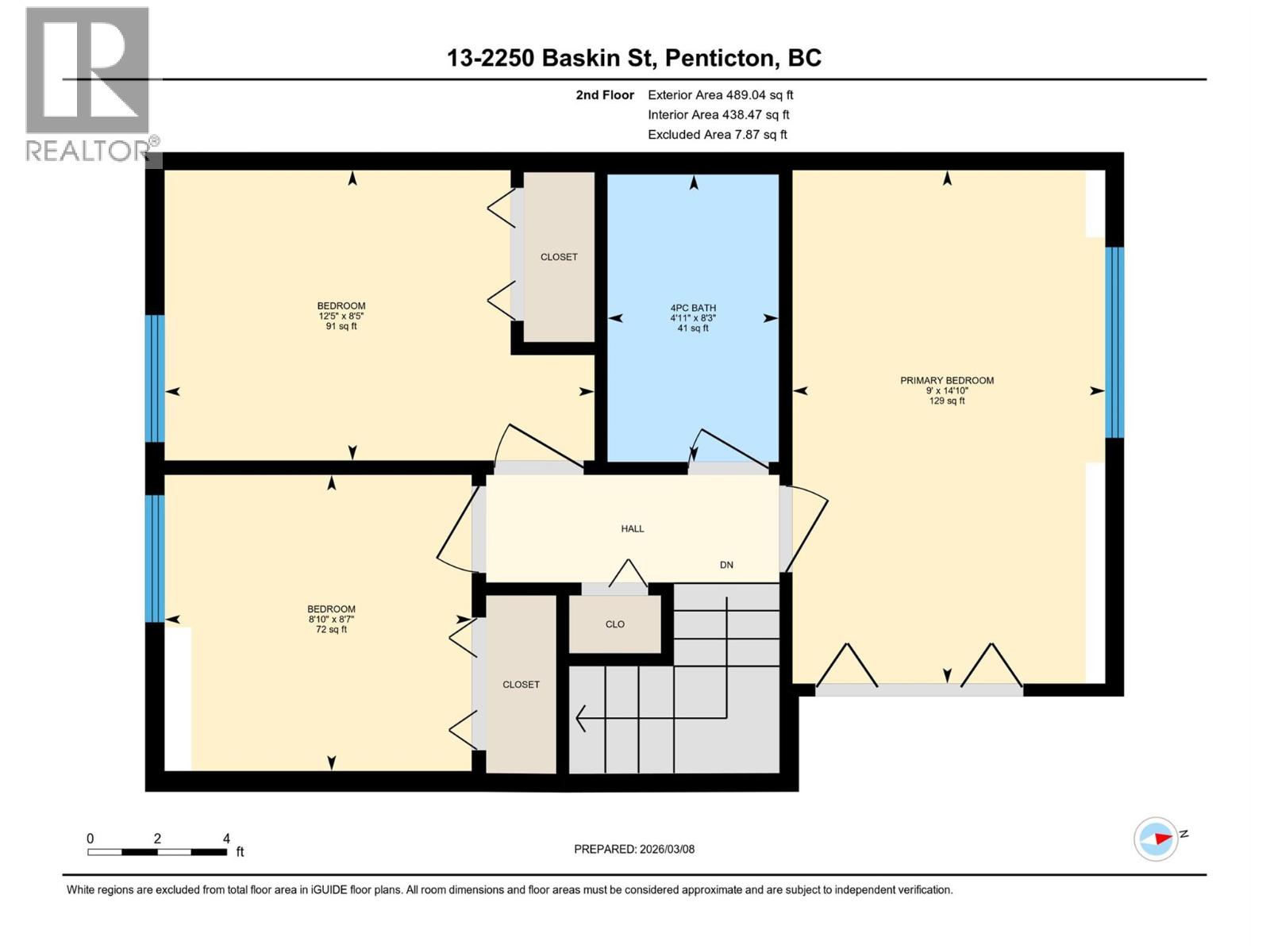 13-2250 Baskin Street, Penticton — upper-floor listing floor plan