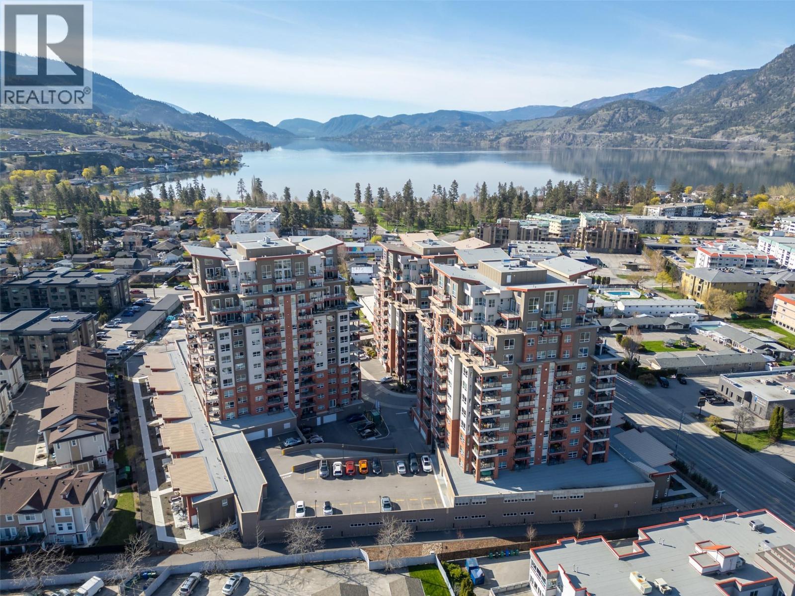 201 3388 Skaha Lake Road, Penticton — aerial context near Skaha Lake
