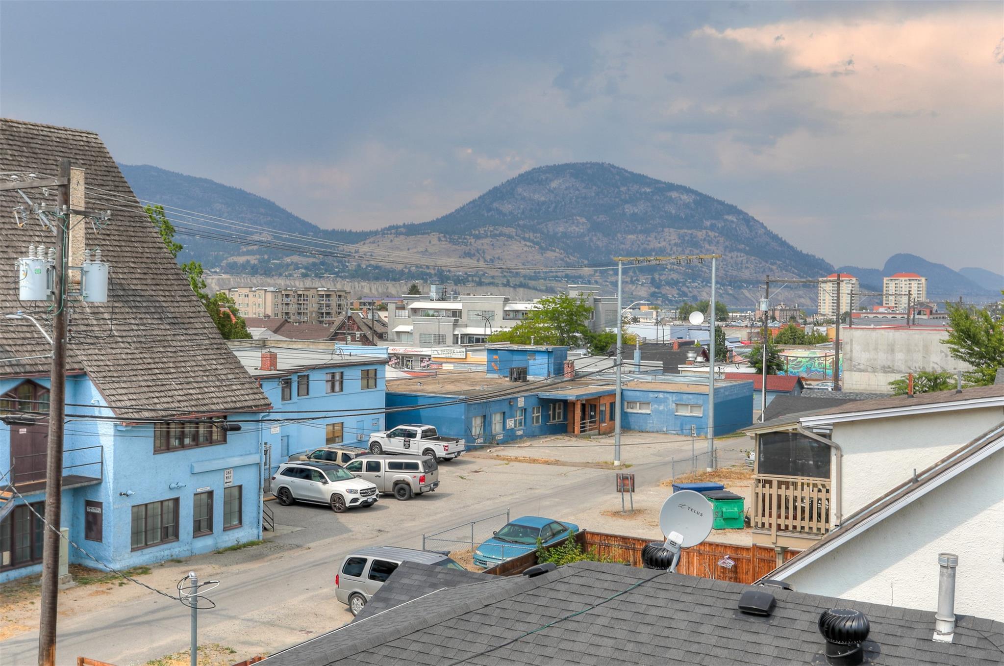 Mountain view from the balcony of Unit 203 at 95 Eckhardt Avenue East.