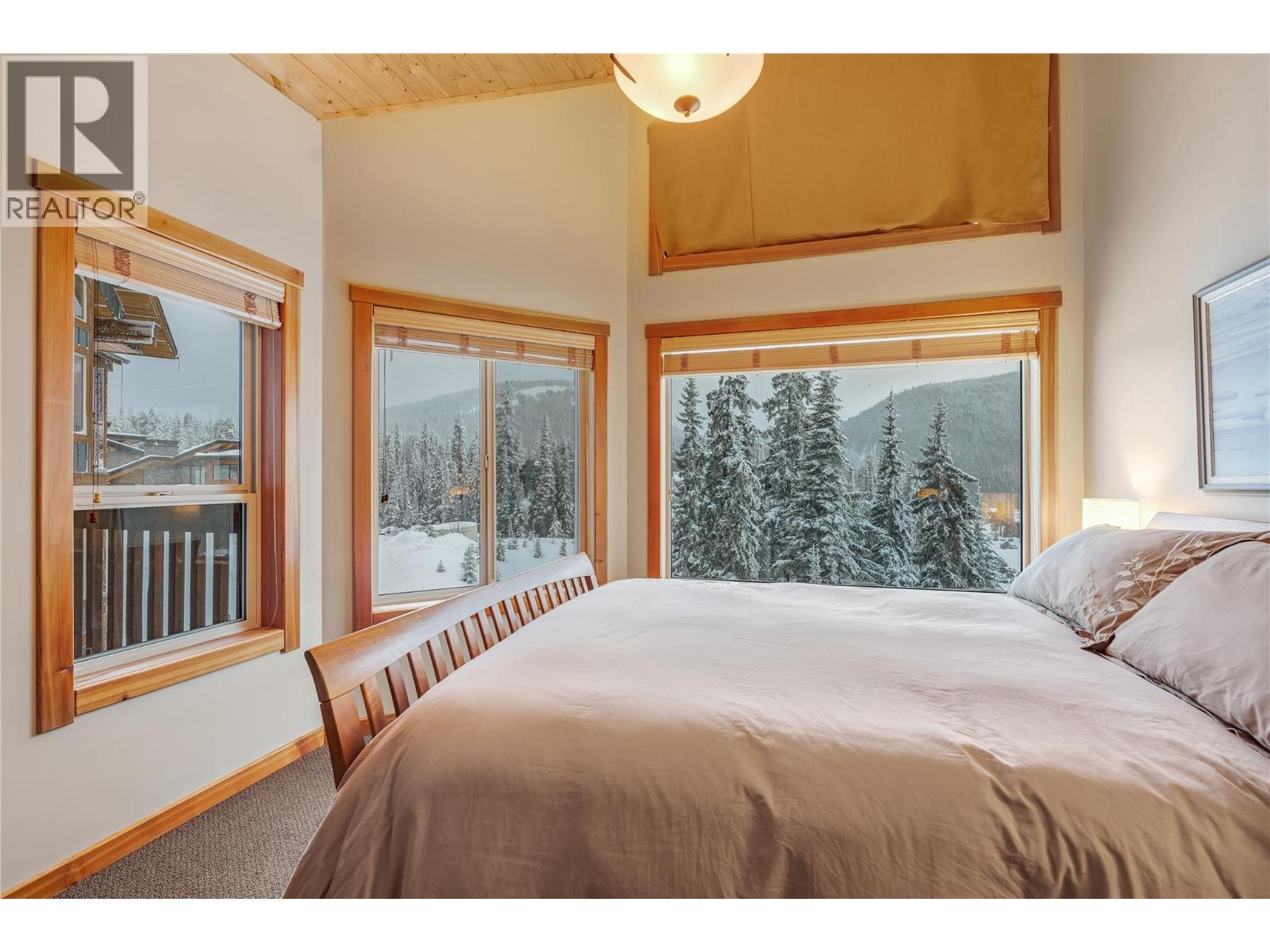 308 Creekview Road Unit 17 — primary bedroom with mountain windows