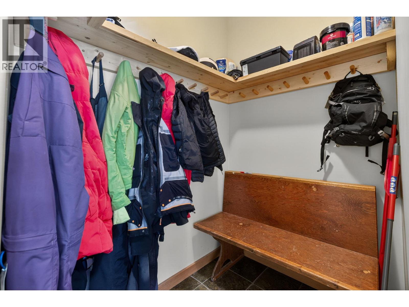 360 Strayhorse Road Unit 19 — ski-gear storage and mudroom