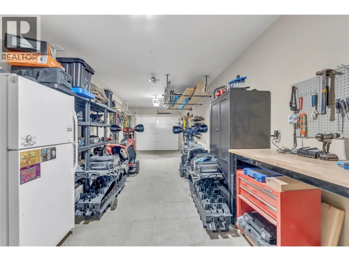 Extra-deep garage and gear-storage area at 14-306 Creekview Road.