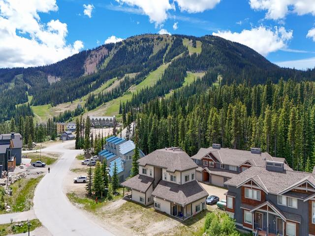 101-156 Clearview Crescent, Apex Mountain — aerial view of The Lofts with Apex Mountain ski runs