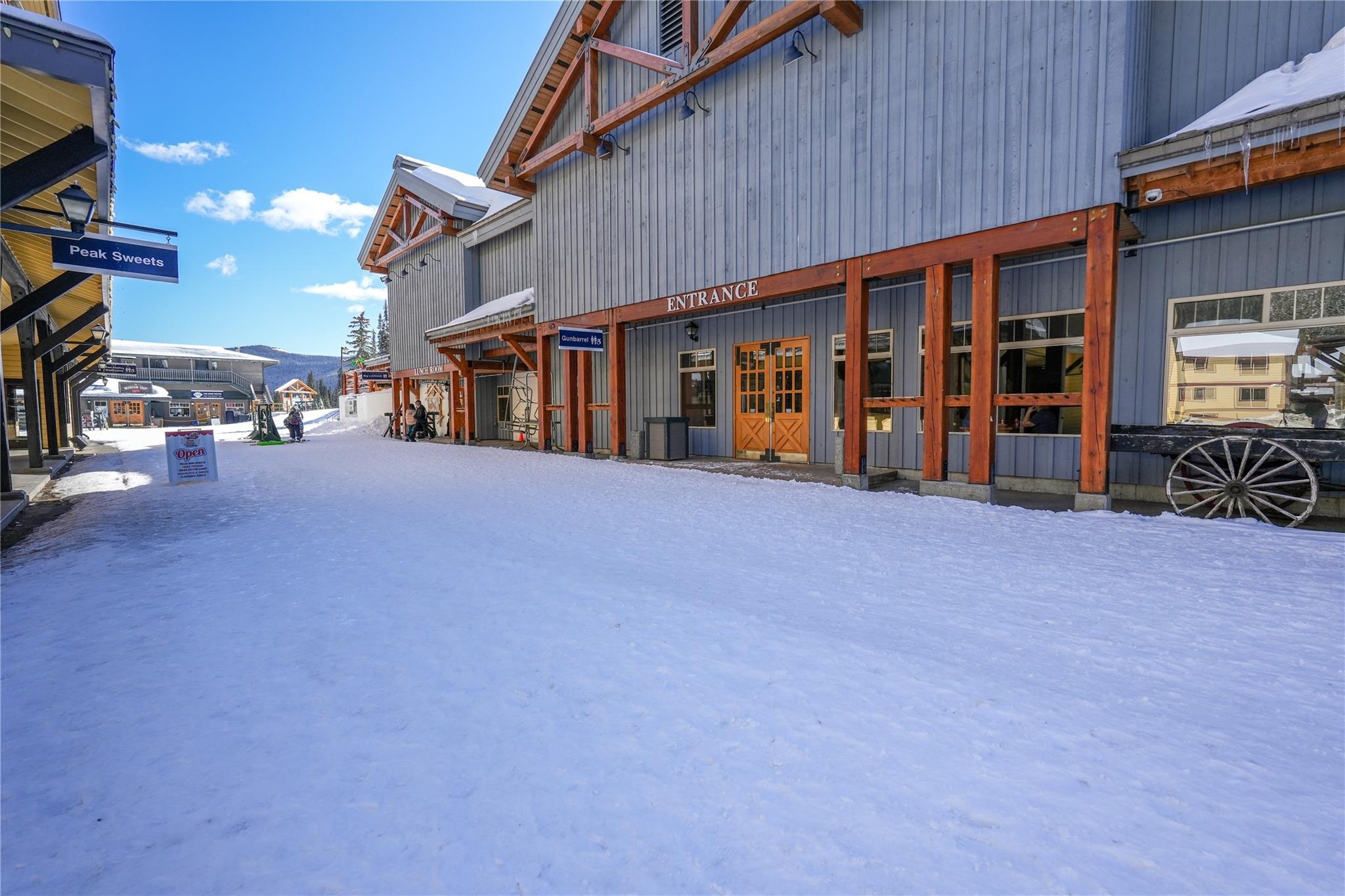 Winter village setting near 360 Strayhorse Road at Apex Mountain.